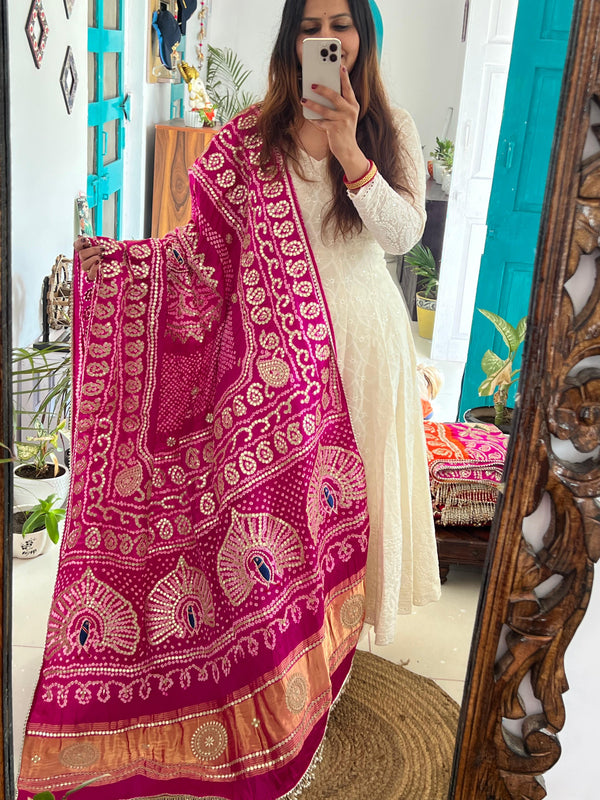 Gullal Bandhani Gotapatti Dupatta ✨