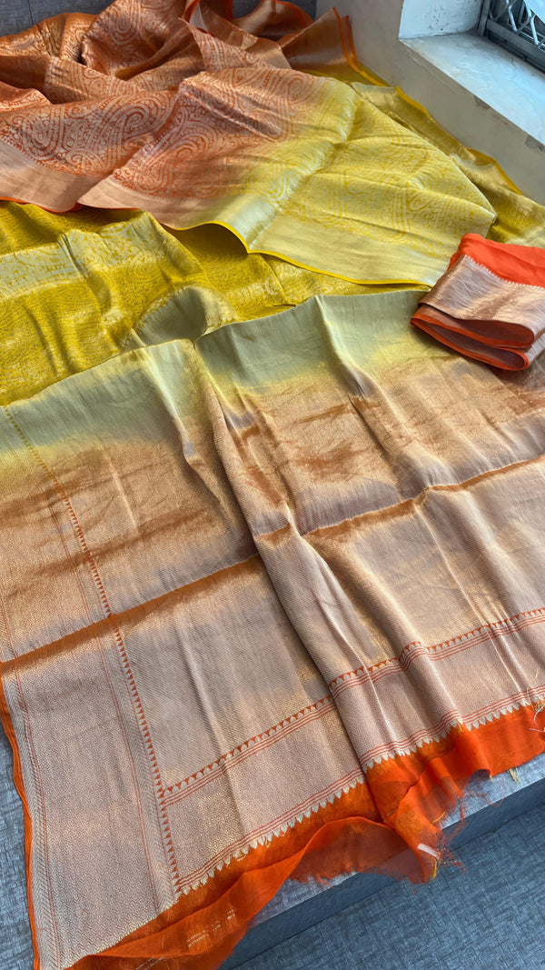Premium Khaddi Georgette Banarasi Weaving Saree
