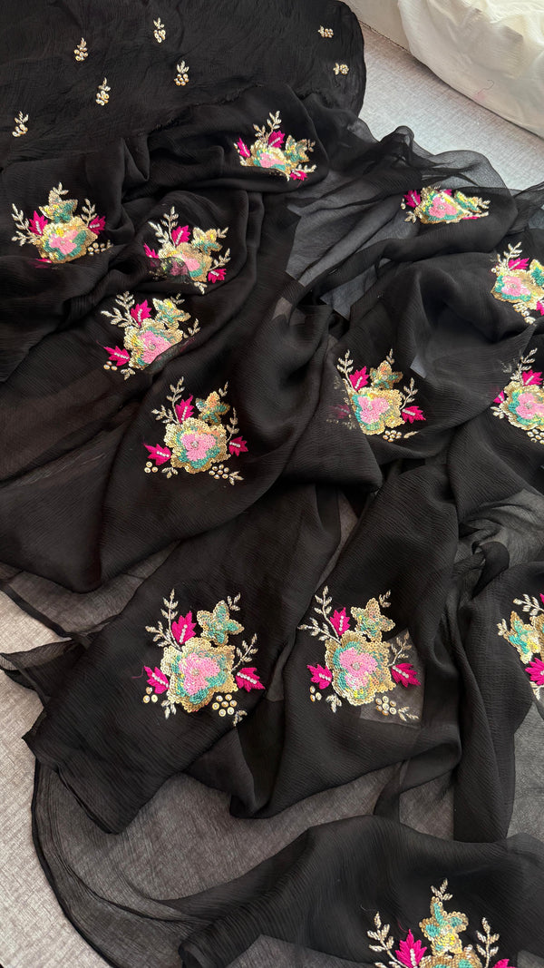 Phool Buta Chiffon Saree🌷