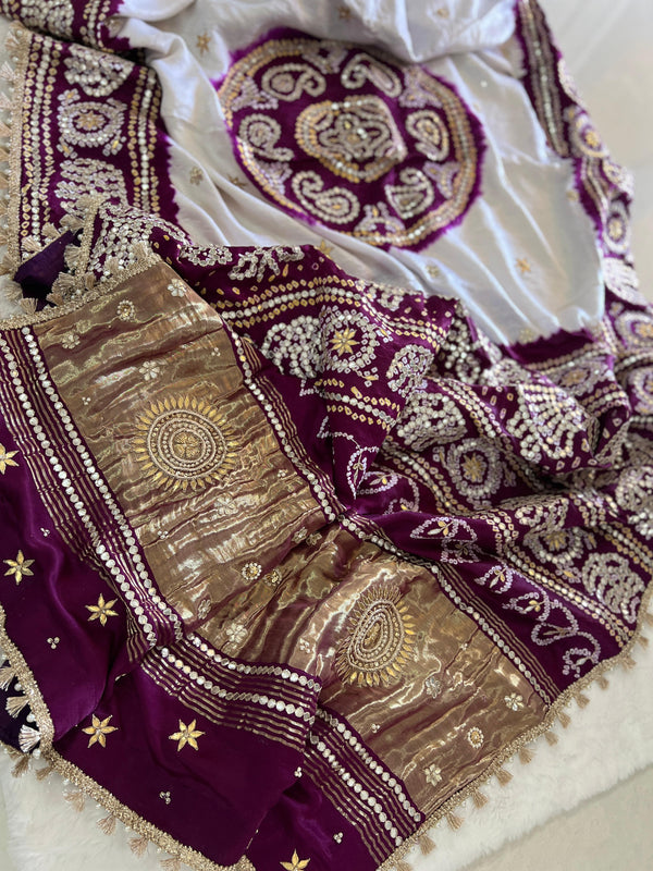 🌷Gulkhera🌷 - Purple/ Magenta Colored Saree