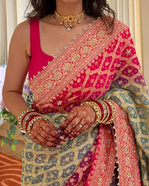 ❣ Bahurani Edit Saree❣ - Rai Bandhej × Gharchola Bandhani