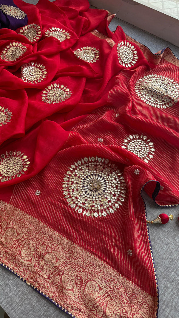 ✨ Gotapatti Munga Silk Butta Saree✨