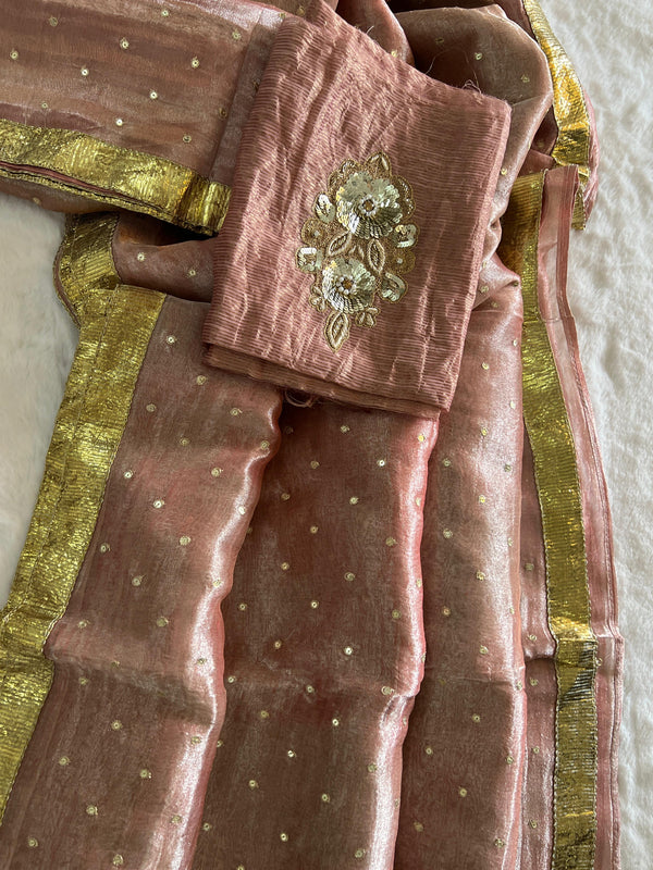 ✨ Rosegold Sitara Saree – The Glow of Grace ✨