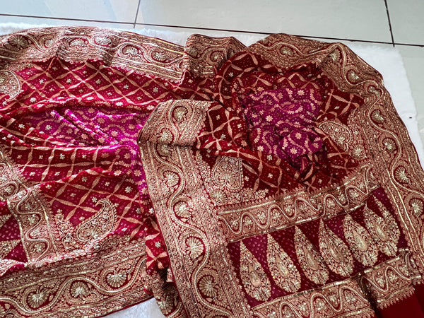 🌷 Shaadi Shagan Odhna – Rani Red Radiance 🌷