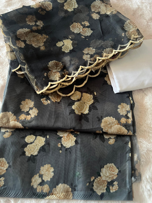 🎨 Chanderi Digital Printed Suit Fabric 🎨
