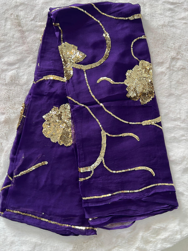 ✨💜Purple Cocktail Sitara Saree💜✨