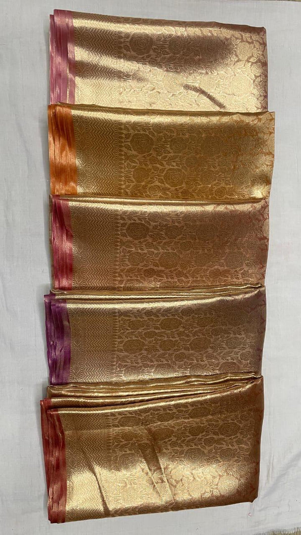 Golden Banarasi Tissue Saree ✨