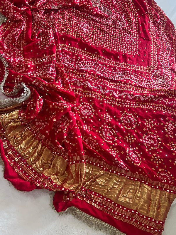 Mukaish Bandhej Dupatta ✨