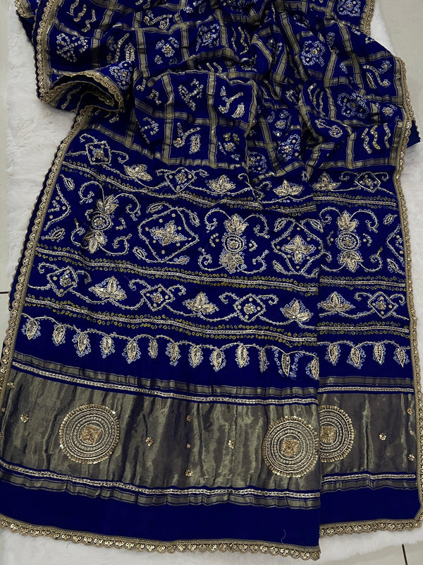 ✨ Gharchola Bandhej Zardozi Saree ✨