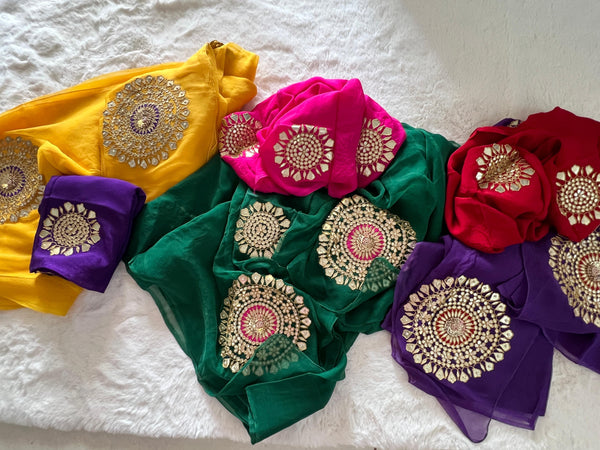 💞 Gotapatti Edition Saree – New Shades 💞