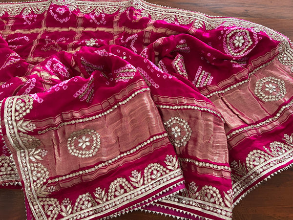 🌸✨ Royal Rani Pink Gharchola Dupatta ✨🌸
