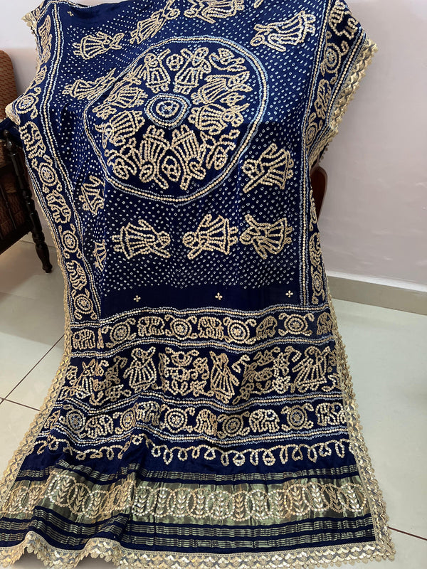 RAASMANDAL BANDHANI DUPATTA - BLUE