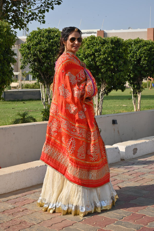 RAASMANDAL BANDHANI DUPATTA - ORANGE